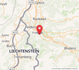 Map of Mittelberg, Vorarlberg