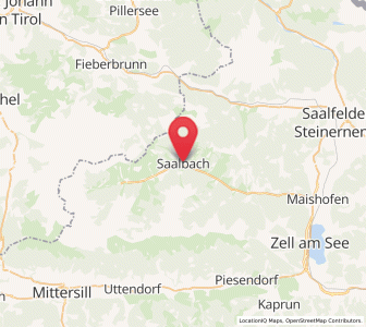 Map of Saalbach, Salzburg