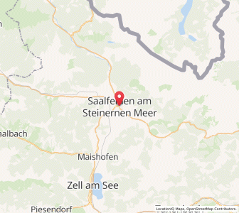 Map of Saalfelden am Steinernen Meer, Salzburg