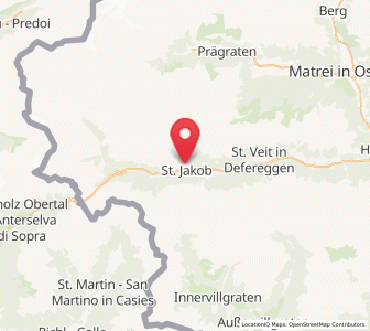 Map of Sankt Jakob in Defereggen, Tyrol