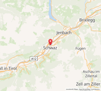 Map of Schwaz, Tyrol