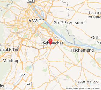 Map of Schwechat, Lower Austria