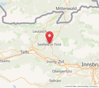 Map of Seefeld in Tirol, Tyrol