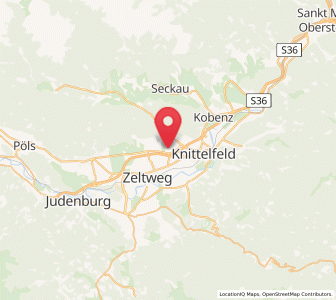 Map of Spielberg bei Knittelfeld, Styria