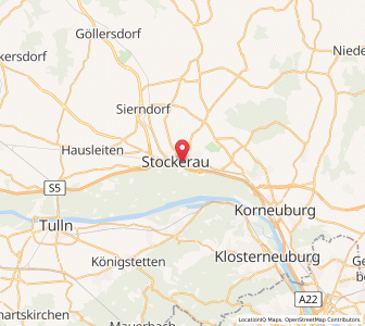 Map of Stockerau, Lower Austria