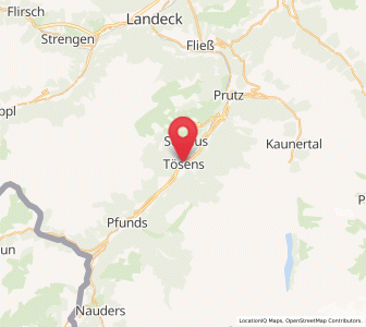 Map of Tösens, Tyrol