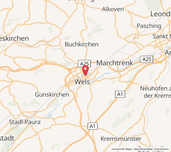 Map of Wels, Upper Austria