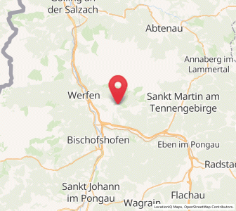 Map of Werfenweng, Salzburg