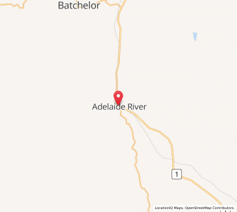 Map of Adelaide River, Northern Territory