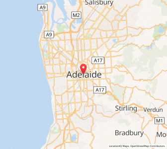 Map of Adelaide, South Australia