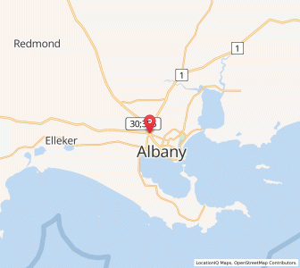 Map of Albany, Western Australia