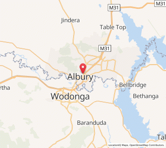 Map of Albury, New South Wales