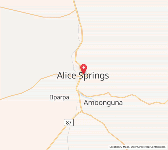 Map of Alice Springs, Northern Territory