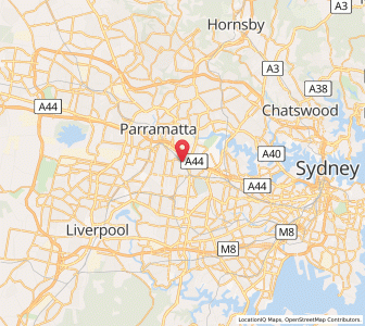 Map of Auburn, New South Wales