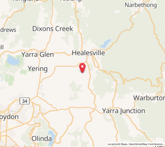 Map of Badger Creek, VictoriaVictoria