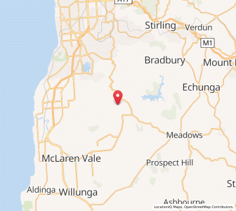 Map of Bakers Gully, South Australia