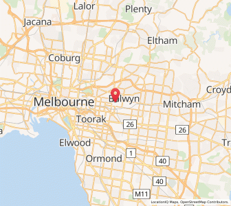 Map of Balwyn, VictoriaVictoria