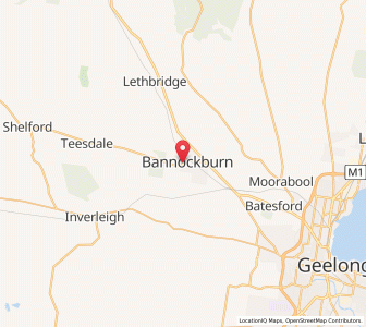 Map of Bannockburn, VictoriaVictoria