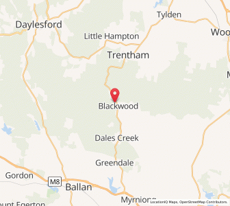 Map of Barrys Reef, VictoriaVictoria