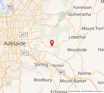 Map of Basket Range, South Australia