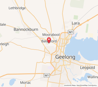 Map of Batesford, VictoriaVictoria