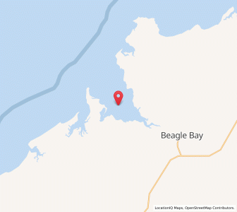 Map of Beagle Bay, Western Australia