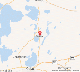 Map of Beeac, VictoriaVictoria