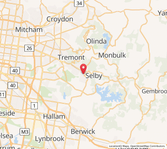 Map of Belgrave Heights, VictoriaVictoria