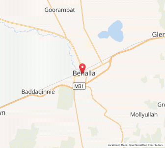 Map of Benalla, VictoriaVictoria