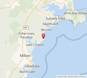Map of Bendalong, New South Wales