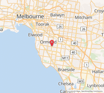 Map of Bentleigh East, VictoriaVictoria