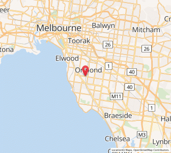 Map of Bentleigh, VictoriaVictoria