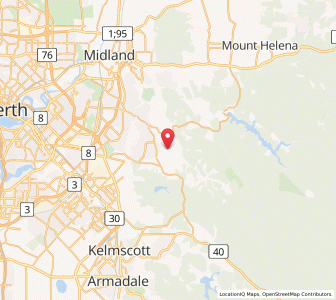 Map of Bickley, Western Australia