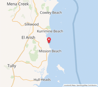 Map of Bingil Bay, Queensland