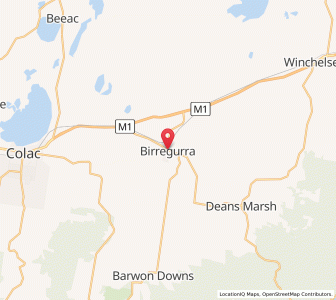 Map of Birregurra, VictoriaVictoria