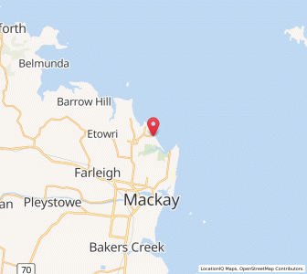 Map of Blacks Beach, Queensland