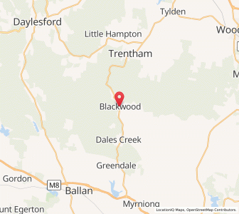 Map of Blackwood, VictoriaVictoria