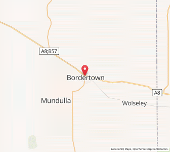 Map of Bordertown, South Australia