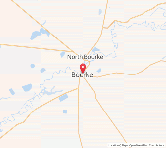 Map of Bourke, New South Wales
