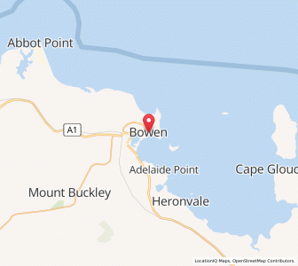 Map of Bowen, Queensland