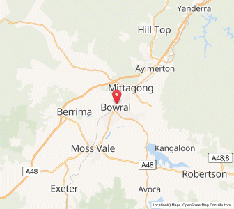 Map of Bowral, New South Wales