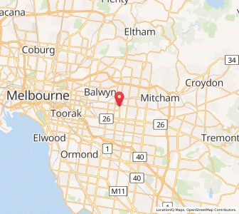 Map of Box Hill South, VictoriaVictoria