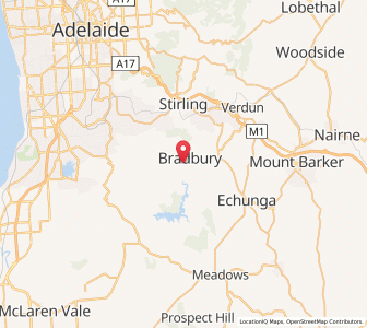 Map of Bradbury, South Australia