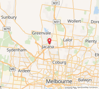 Map of Broadmeadows, VictoriaVictoria