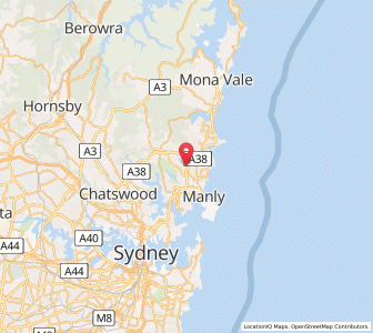 Map of Brookvale, New South Wales