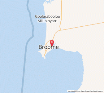 Map of Broome, Western Australia