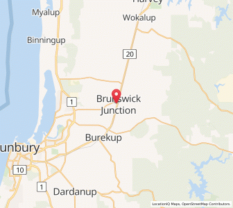 Map of Brunswick Junction, Western Australia