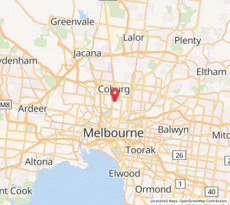 Map of Brunswick, VictoriaVictoria