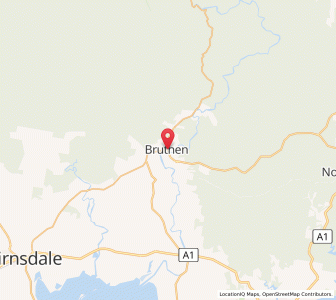 Map of Bruthen, VictoriaVictoria