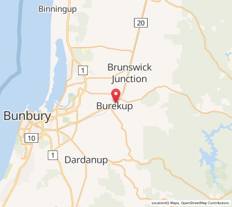 Map of Burekup, Western Australia